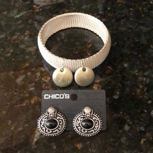 2 pr. Chico’s earrings - One pr. NWT plus bonus!